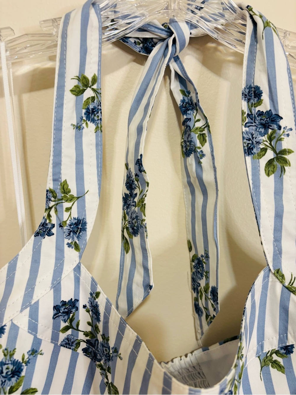 Laura Ashley Blue Floral Halter Maxi Dress - Picture 6 of 6